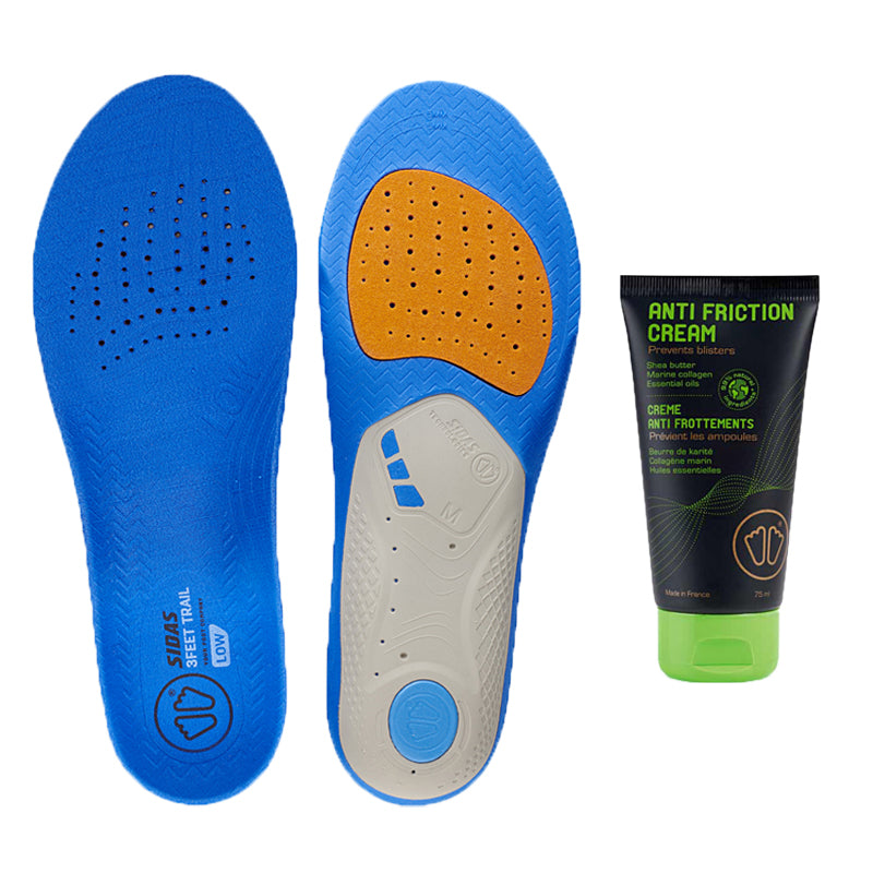 Plantillas 3Feet® Trail Low + Crema anti-fricción