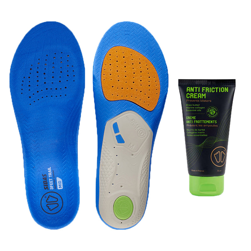 3Feet® Trail Mid insoles + Anti-Friction Cream