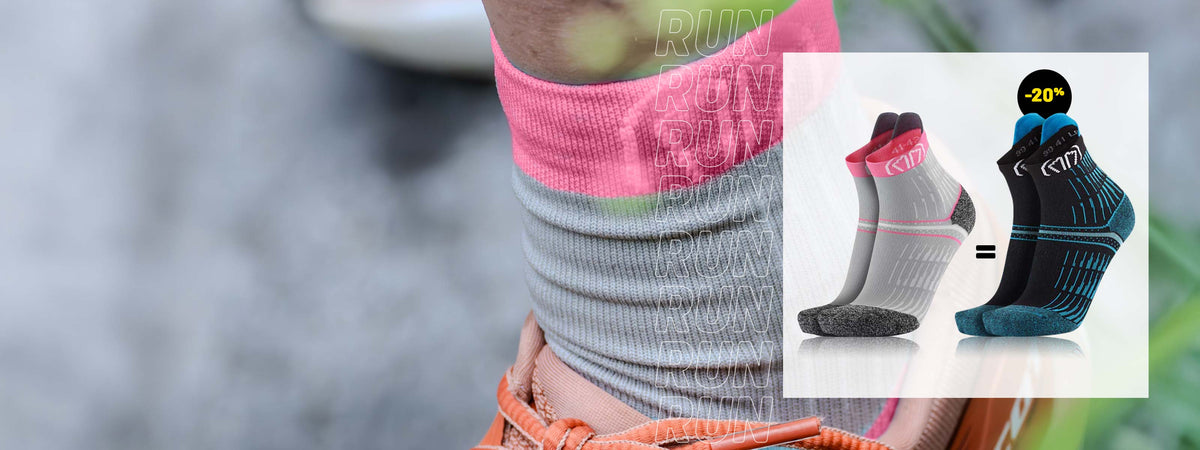 Sidas Run Anatomic Comfort Lady - Chaussettes Running Femme Respirantes Et Amortissantes