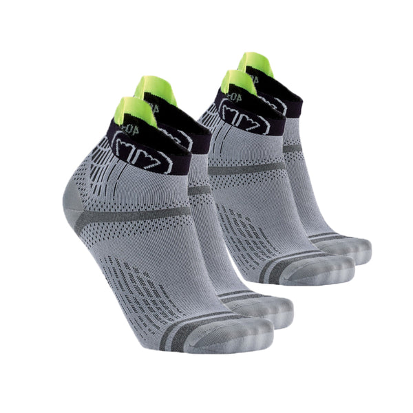 Lot De 2 Chaussettes Cyclisme Madison – Respirantes, Mi-hautes, Noir Et Gris, Taille 40-42