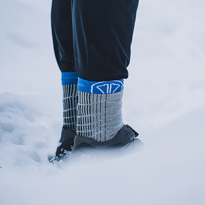 Running socks - Winter Run grey/blue
