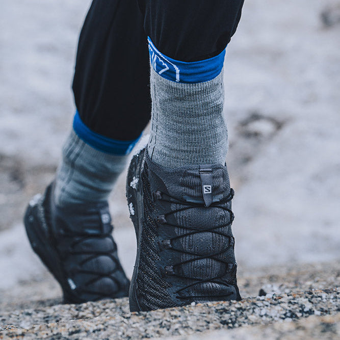Running socks - Winter Run grey/blue