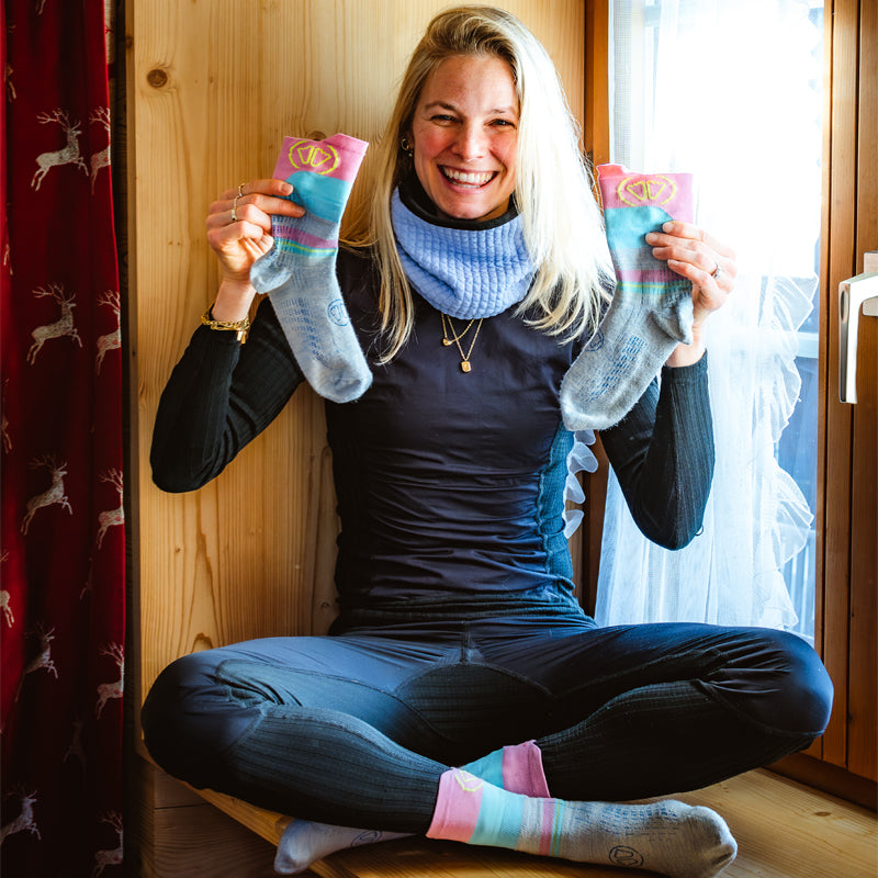 Ski socks - Ski Nordic Performance X Jessie Diggins pink/blue