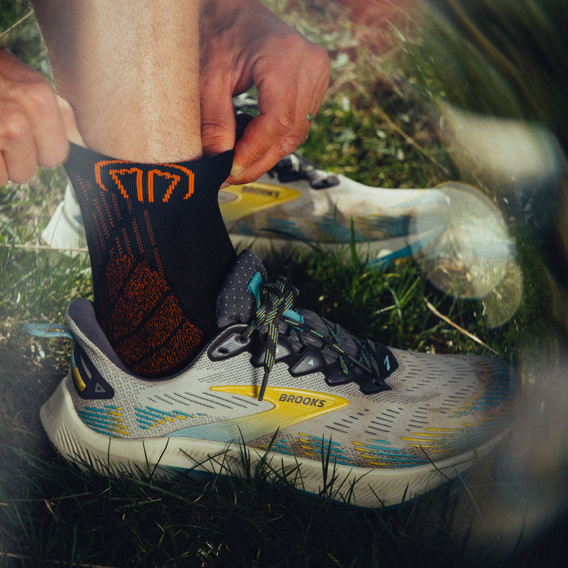 Chaussettes de Trail running - Trail Protect noir/orange V2