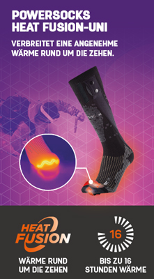 Powersocks Heat Fusion UNI | Zehen wärmende Socken