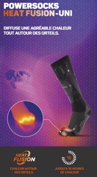 Powersocks Heat Fusion UNI | Chaussettes chauffantes orteils